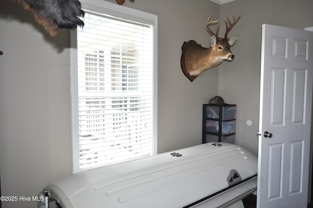 clothes washing area featuring plenty of natural light