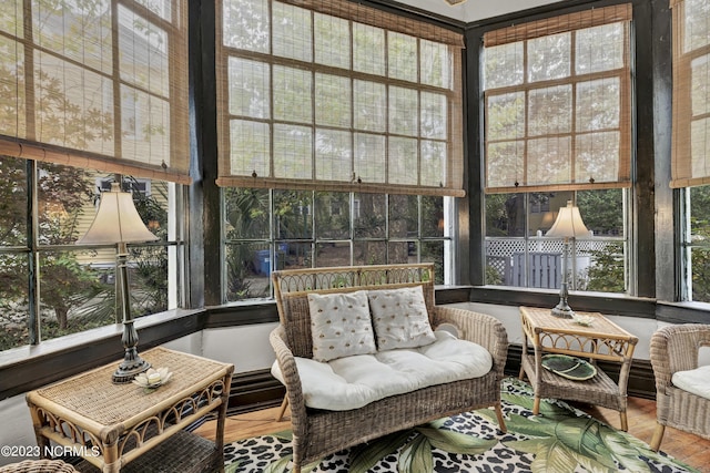 view of sunroom