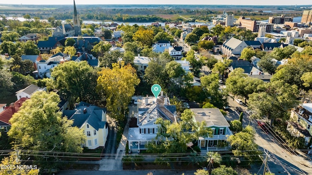 drone / aerial view with a residential view