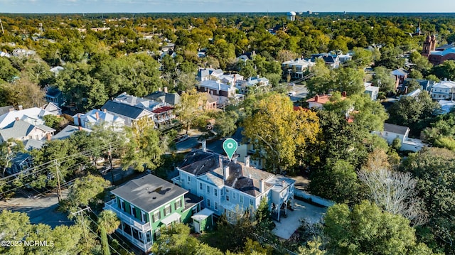 bird's eye view with a residential view