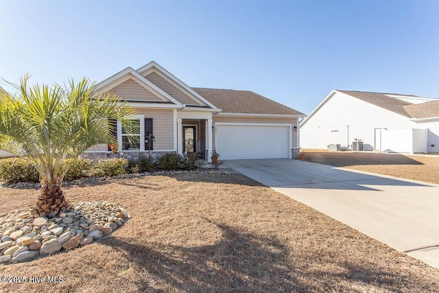 craftsman-style house with a garage