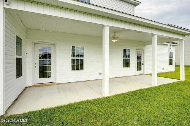 2022 Tarpon Trl, New Bern, NC 28562 - view of patio / terrace with ceiling fan