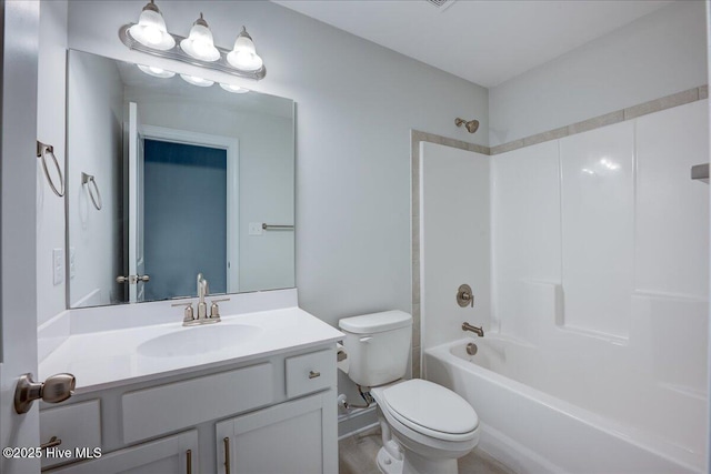 2022 Tarpon Trl, New Bern, NC 28562 - full bath featuring toilet, vanity, and shower / washtub combination