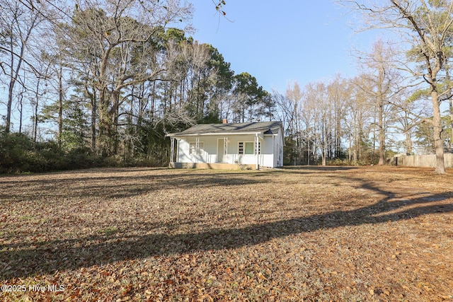 exterior space featuring a porch