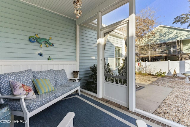 view of sunroom