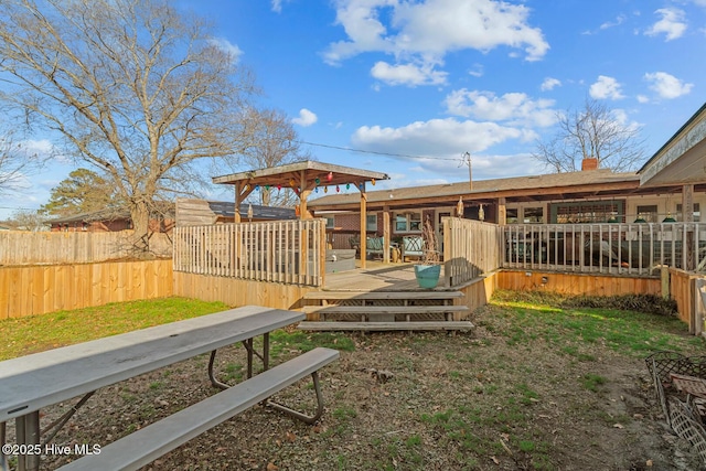 exterior space featuring a deck