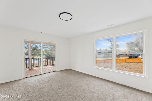 view of carpeted spare room