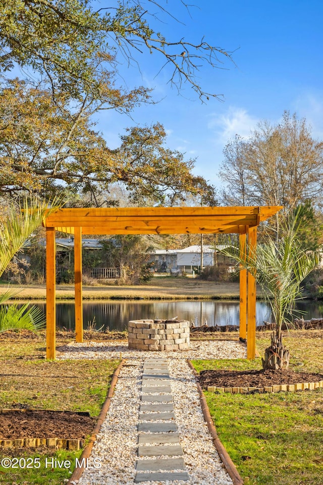 view of home's community featuring a water view