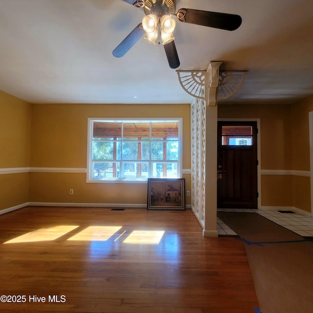 entrance foyer with hardwood / wood-style floors