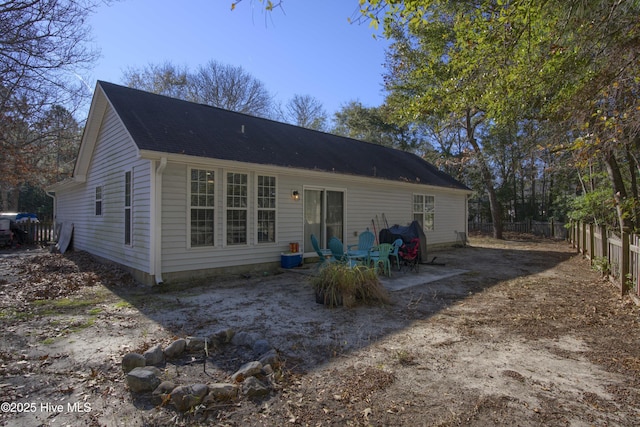 rear view of house with a patio area