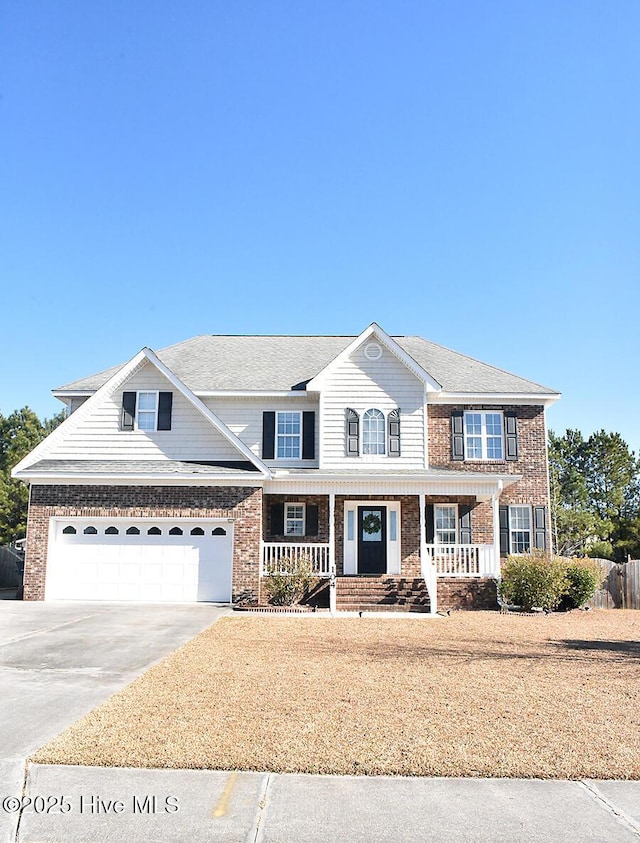 view of front of home with covered porch