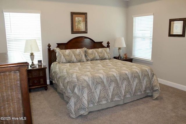 bedroom featuring carpet