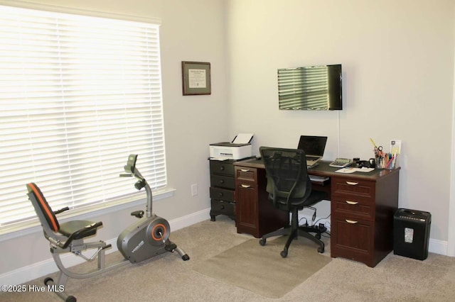 view of carpeted office