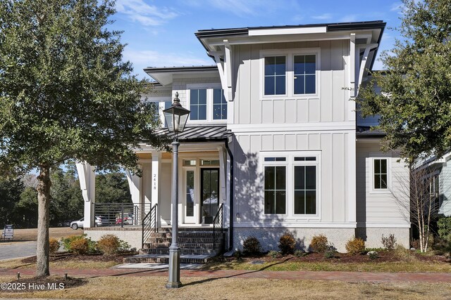 view of home's exterior with covered porch