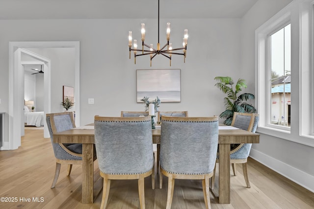 dining area featuring light hardwood / wood-style flooring