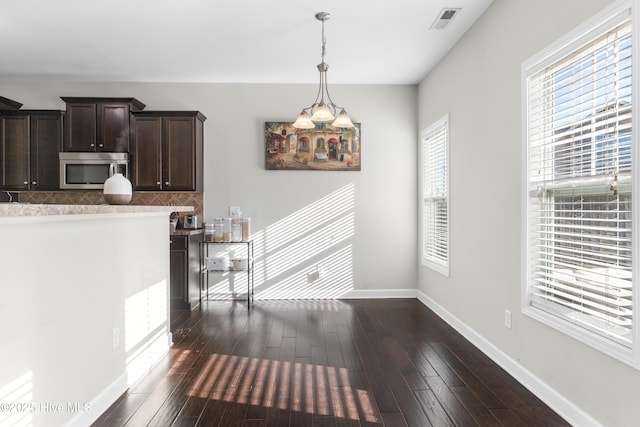 interior space featuring dark hardwood / wood-style floors