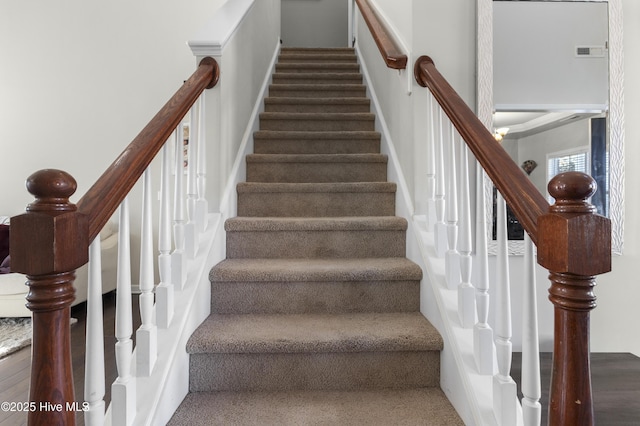 view of stairway