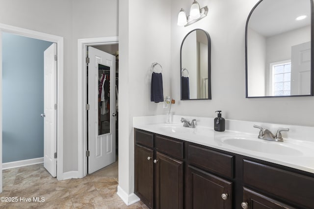 bathroom featuring vanity