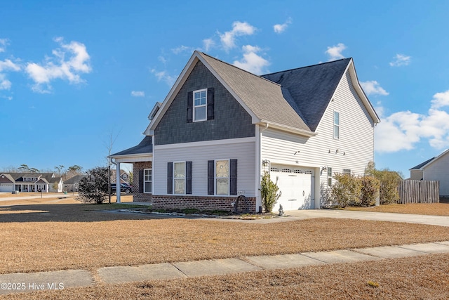 view of property featuring a garage