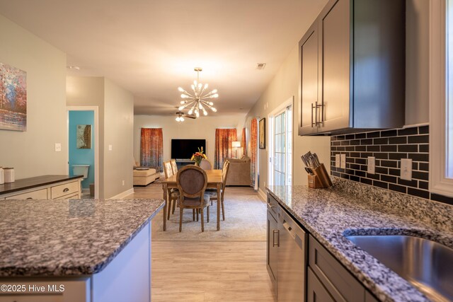 room details with stainless steel fridge