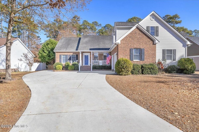 front of property with a porch