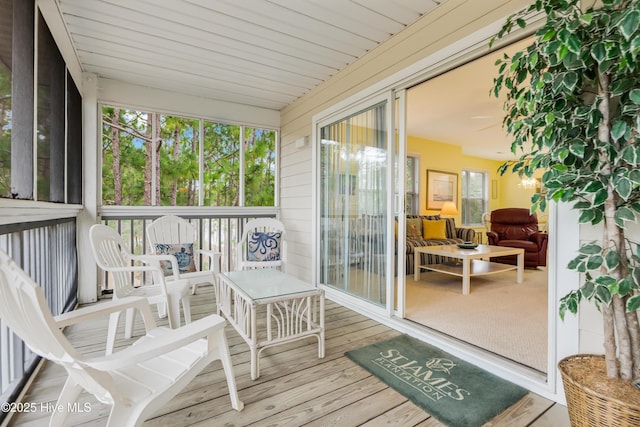 view of sunroom