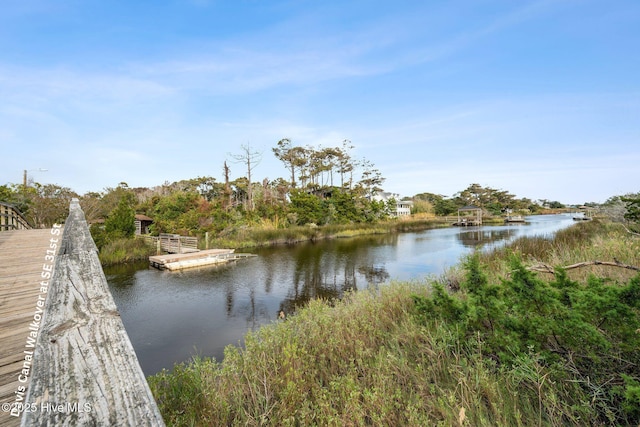 water view with a dock