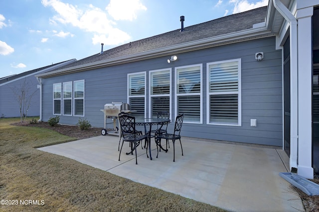 view of patio / terrace with a grill