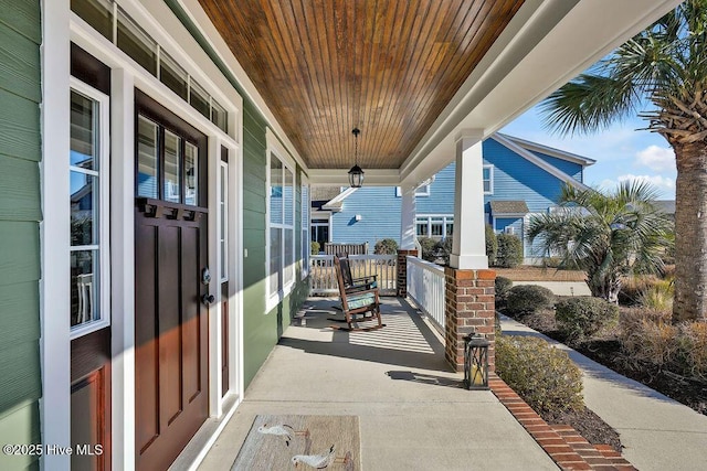 view of patio / terrace featuring a porch