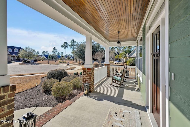 view of patio / terrace with a porch