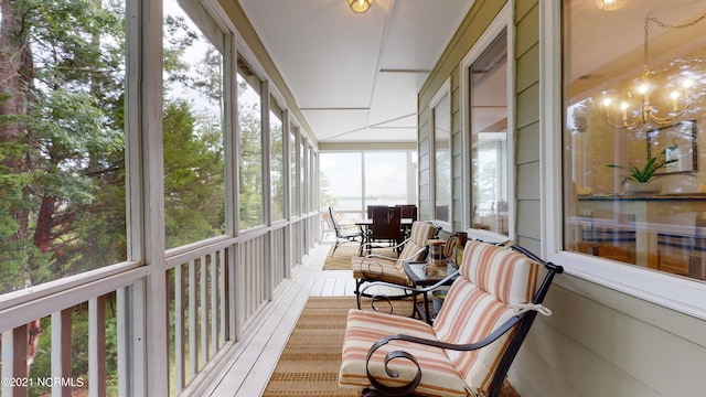 view of sunroom