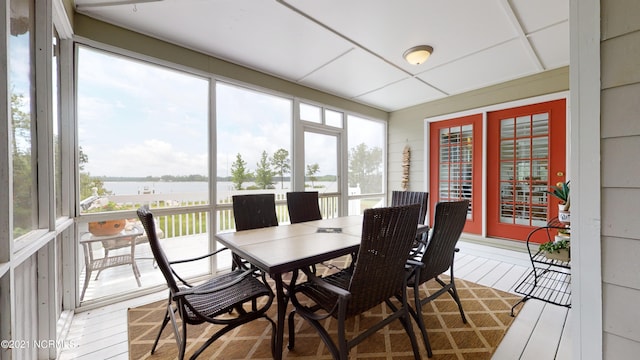 view of sunroom