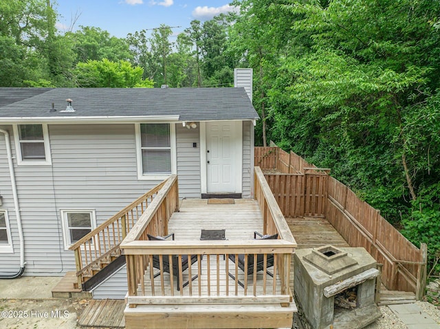 exterior space with a deck