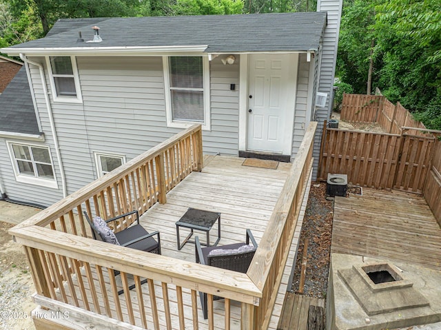 view of wooden terrace