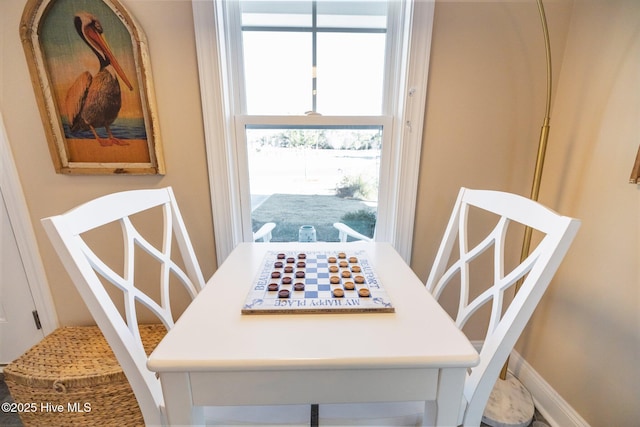 view of dining room