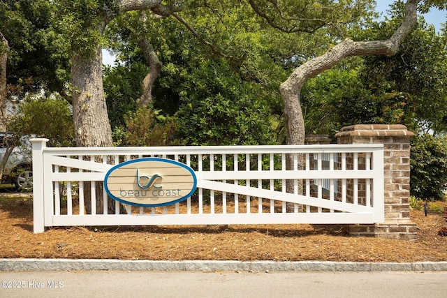 view of community sign