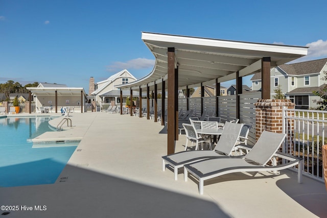 view of patio / terrace with a community pool