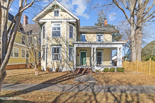 victorian home with covered porch