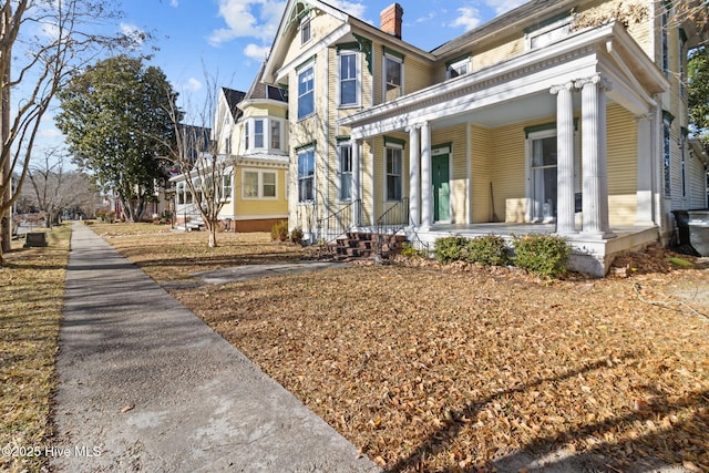 view of front of home with a porch