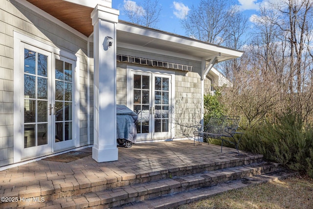 exterior space with a patio area and french doors