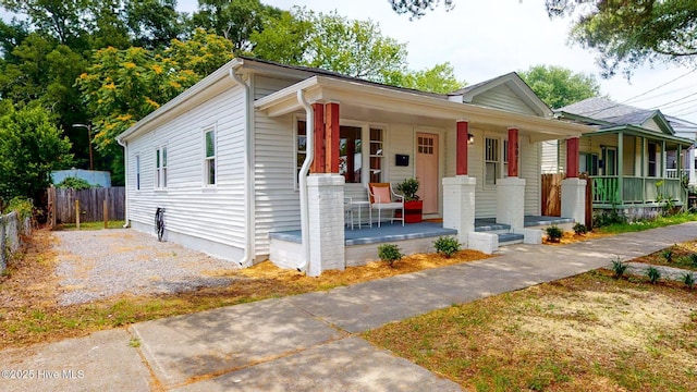 bungalow featuring a porch