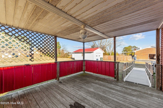 view of wooden terrace