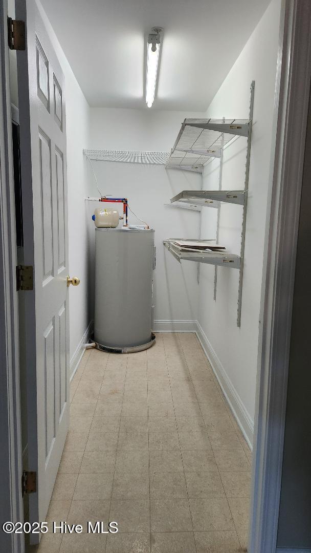 interior space with water heater