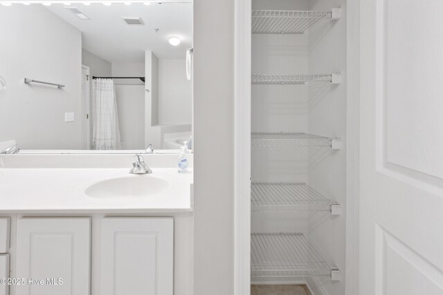 1422 Willoughby Park Ct Unit 5, Wilmington, NC 28412 - full bath featuring vanity, a spacious closet, and curtained shower
