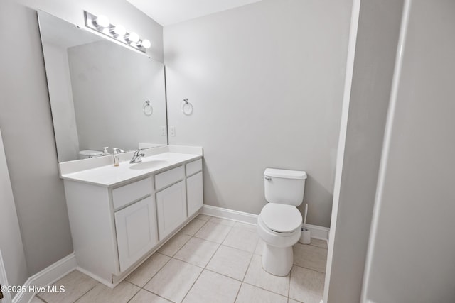 1422 Willoughby Park Ct Unit 5, Wilmington, NC 28412 - bathroom with toilet, vanity, tile patterned flooring, and baseboards