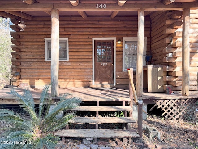 view of doorway to property