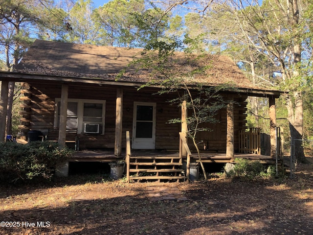 cabin with a porch