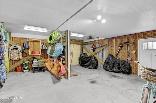 interior space featuring a garage door opener