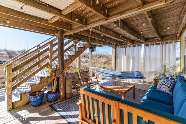 deck featuring an outdoor hangout area