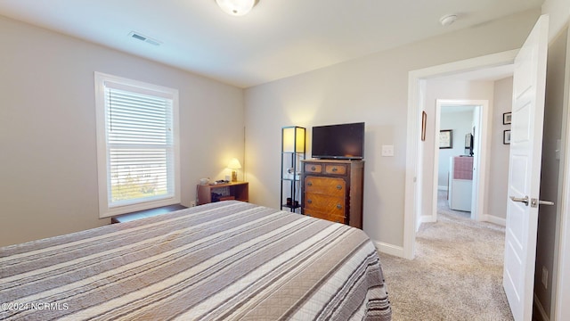 view of carpeted bedroom